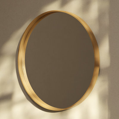 Karrina Accent Wood Round Mirror