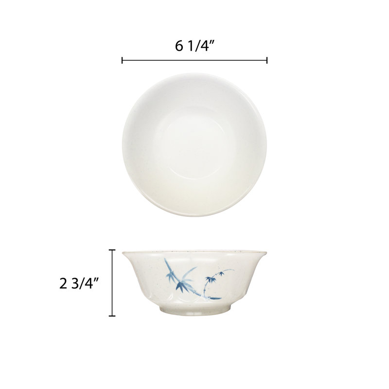 Bamboo 25 oz. Melamine Scalloped Bowl