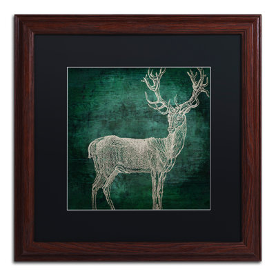 «Emerald Deer» par Jadaya, impression encadrée