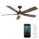 Mykonos 5 - Blade Smart Ceiling Fan with Remote Control and LED Light Kit Included, Works With Alexa and iOS / Android App