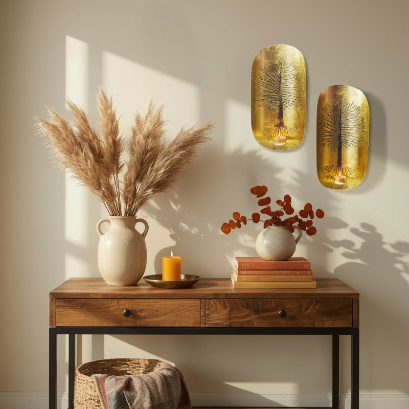 13.77'' H Metal Wall Tealight Holder