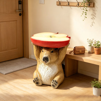 Table d'appoint en résine avec capybara