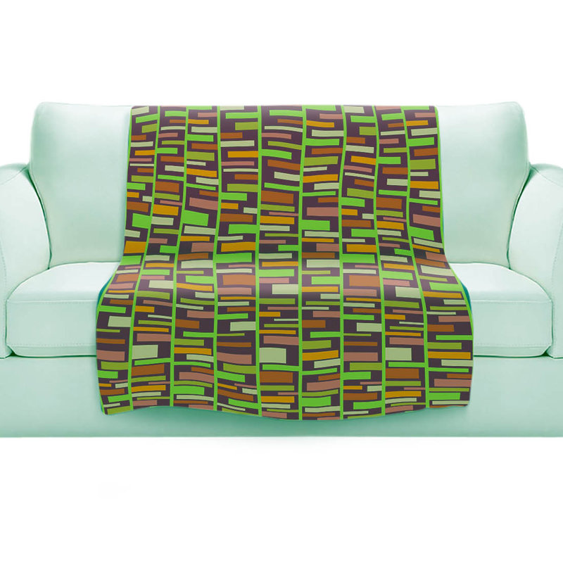 Hand Woven Throw Blanket, 51" W x 60" L