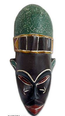 Mystère femme beninese mask décor de mur