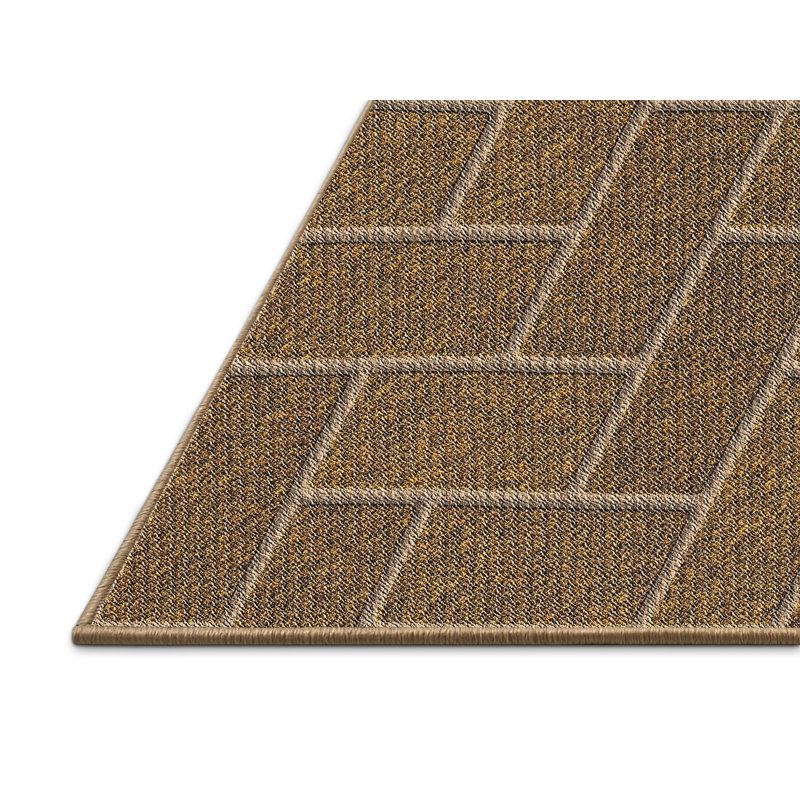 Tapis brun tissé à la machine, Rectangle 4 pi x 6 pi