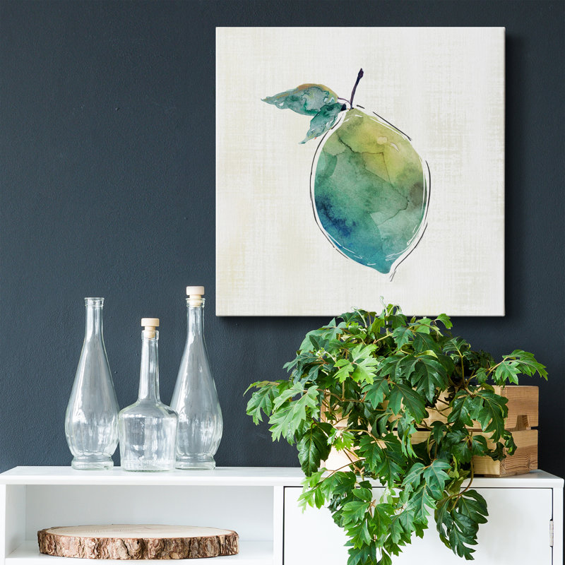 Happy Lime - peinture sur toile tendue, H 16 po x l 16 po x P 1 po