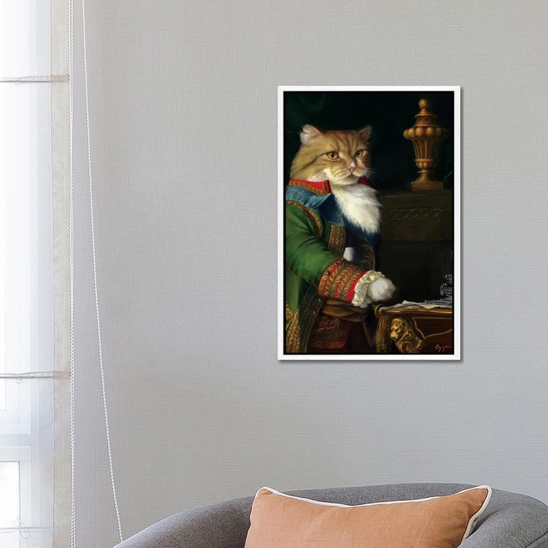 Waldo by Melinda Copper - Painting on Canvas, White Framed, 66.04 cm H x 45.72 cm W
