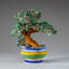 Genuine Green Aventurine Gemstone Bonsai Tree in Round Ceramic Pot (8.5")
