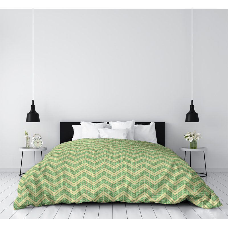 Housse de couette simple Rhonda Cheval, Housse de couette pour très grand lit, Microfibre, Jaune / vert