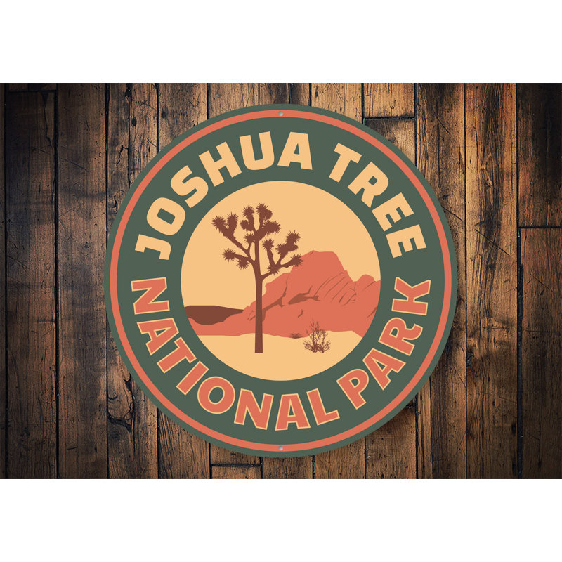 Enseigne en aluminium Joshua Tree, H 18 po x l 18 po x P 0,06 po