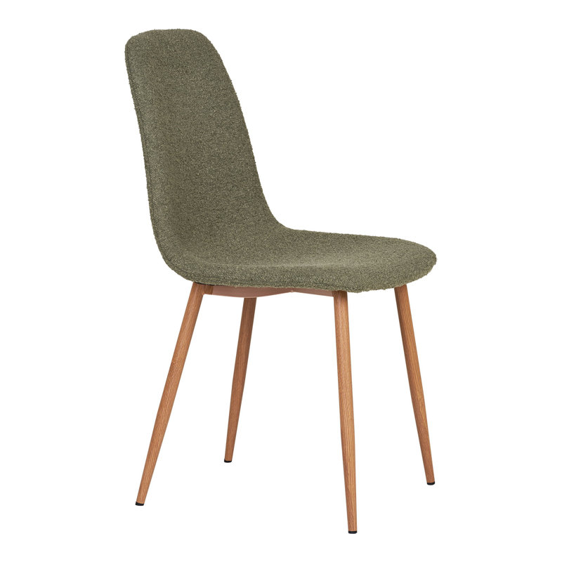 Elihu 47cm H Polyester Upholstered Parsons Chair in Green
