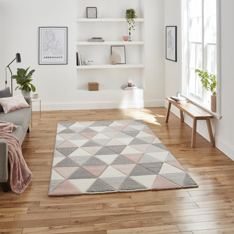 Stanchfield area rug Machine Woven Rectangle Grey/Rose, Rectangle 120 x 170cm