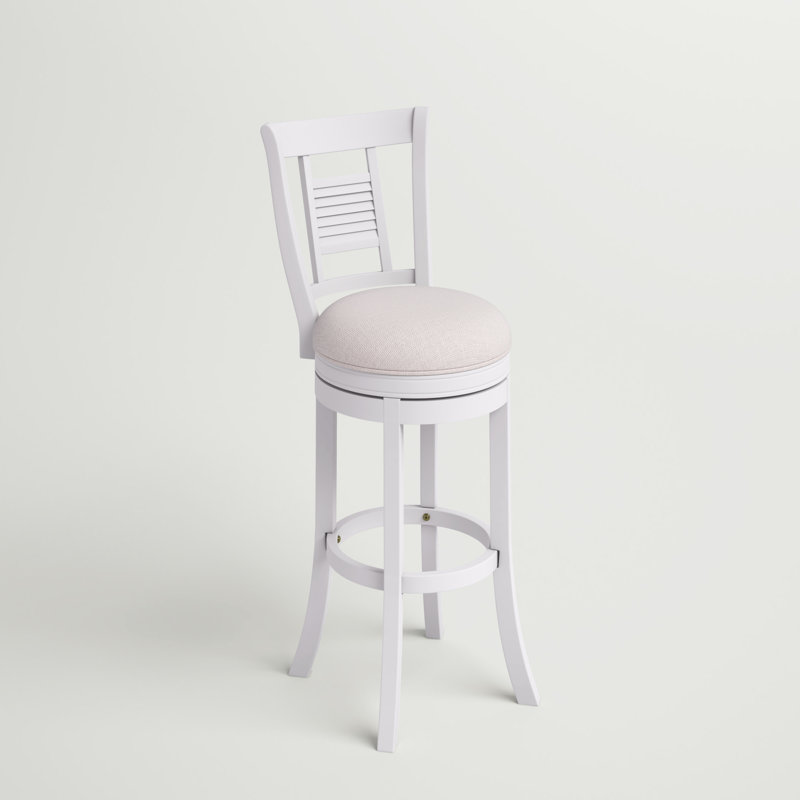 Ardingly Swivel Upholstered Counter Stool with Solid Wood Frame, Bar Stool (30” Seat Height)