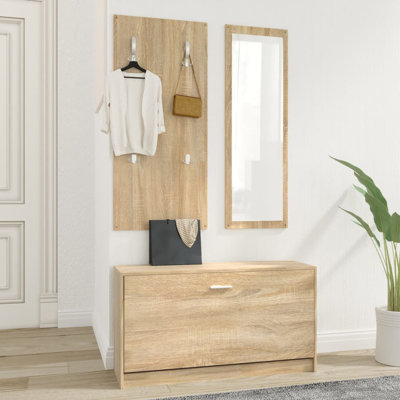 Hall Tree 203.2cm Wide with Shoe Storage