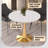 Leisuremod Bristol 31" Round Dining Table, Modern Small Space Kitchen Table with Gold Pedestal Base, Mid-Century Bistro Table for Breakfast Nook-777603151