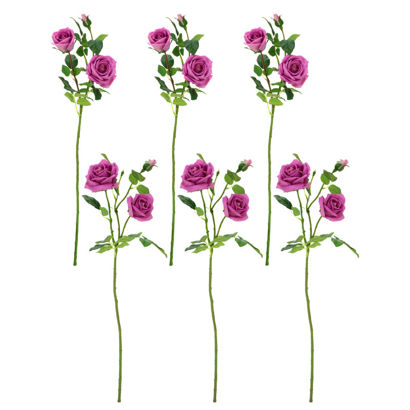 Luscious Garden Rose Natural Touch, boîte de 6 à 31 pouces, Lavande