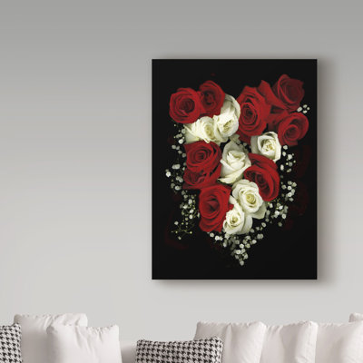 «Roses and Babys Breath» par Dosta, impression sur toile tendue