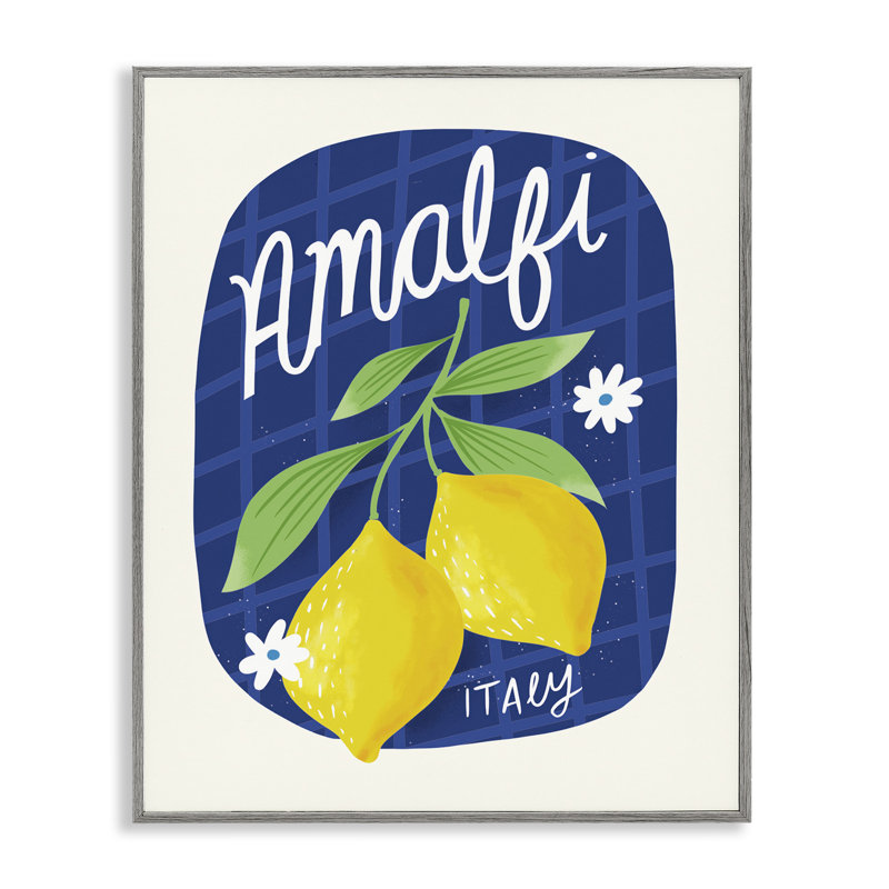  Amalfi Lemons on Blue Giclee Art by Louise Allen Designs, Estampe numérique Farmhouse, H 20 po x l 16 po