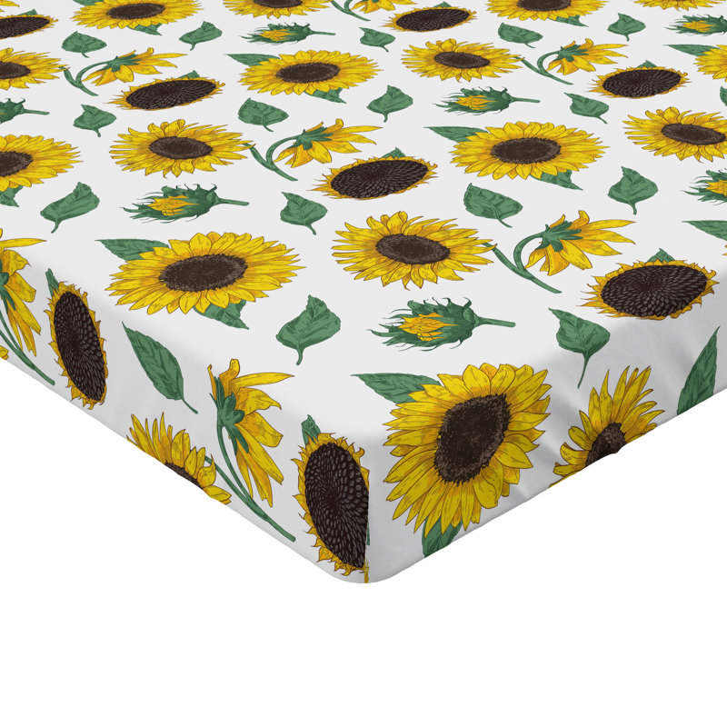 Ensemble de 2 draps-housses Ambesonne, Drap-housse de taille double, Vert réséda, brun foncé / floral