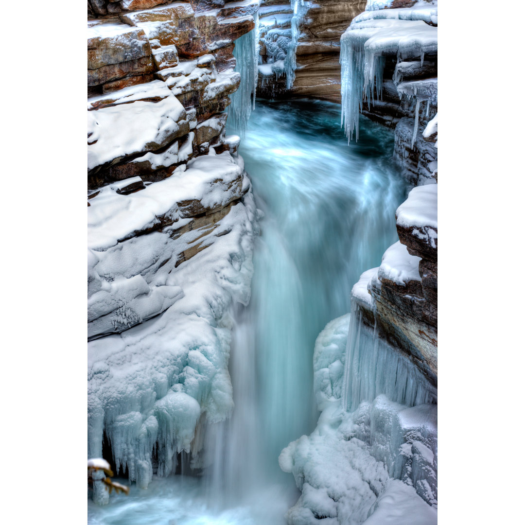 Gefrorener Wasserfall von Gcoles - Druck