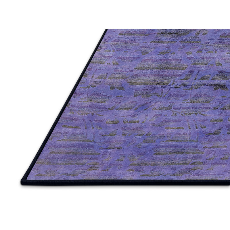 Tapis mauve abstrait, Tapis de couloir 2 pi x 5 pi
