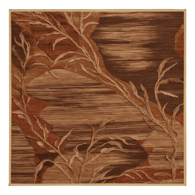 Tapis brun lavable à la machine