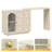 Yokota Extendable Makeup Vanity with 3 Drawers and 2 Acrylic Doors-718868471
