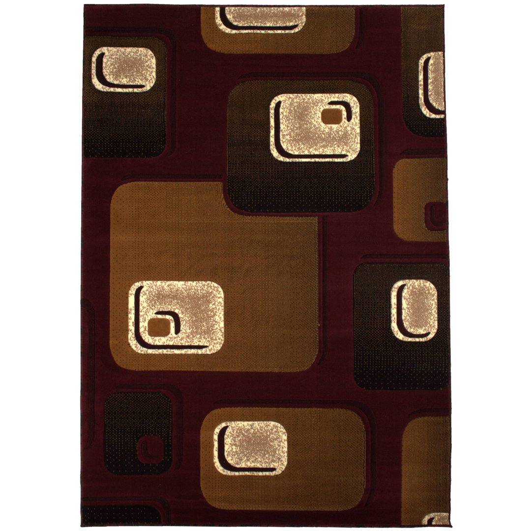 Brakebill Burgundy Area Rug Ebern Designs Rug 