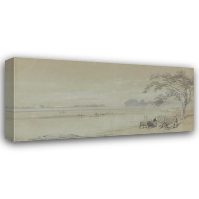 "Water View near Calcutta" by  Sir Charles D'Oyly - Gallery Wrap Canvas Wall Art