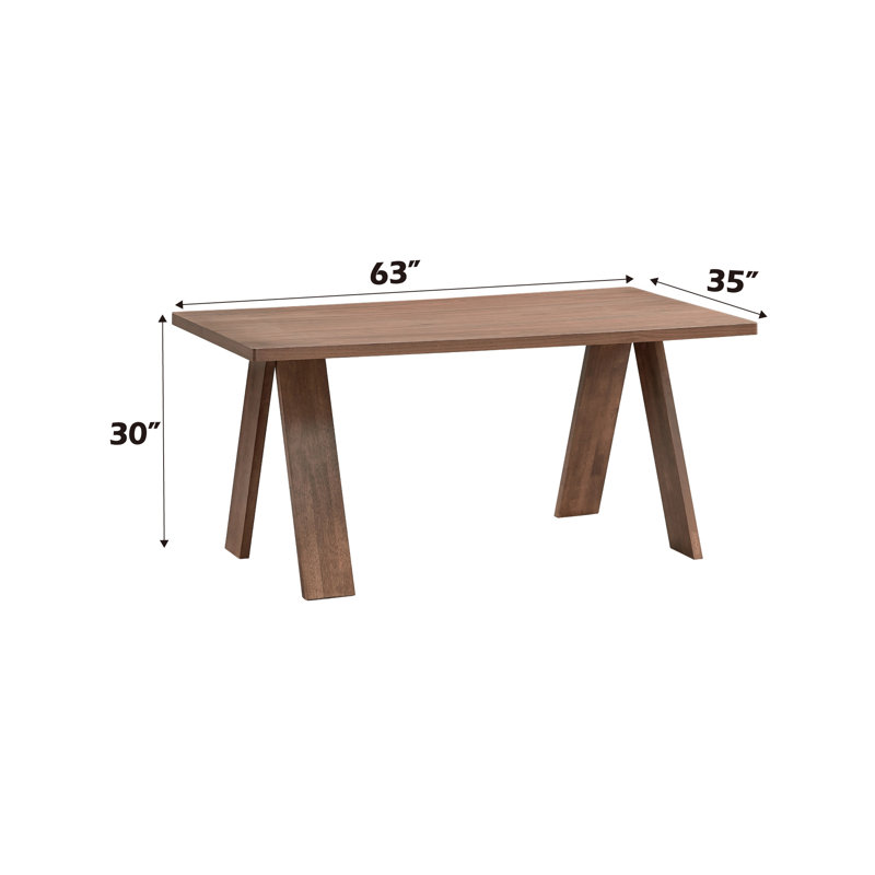 Sarha Walnut Finish Dining Table (Table Only)