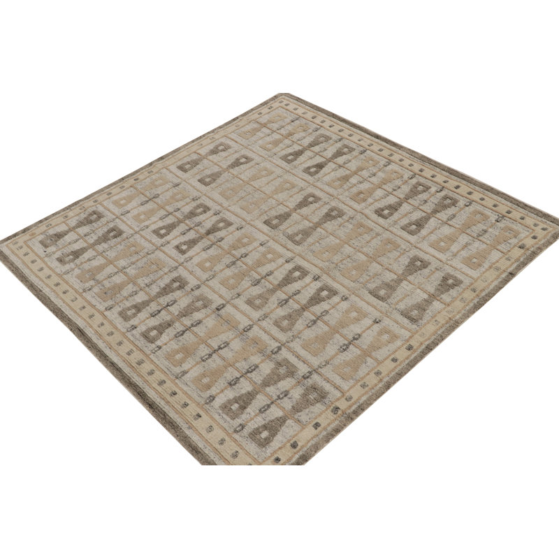 Scandinavian Wool Geometric Area Rug, Rectangle 14' x 20'