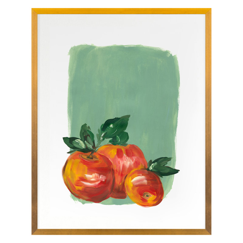 Apples Print by Emma Jones, Gold Framed Paper