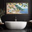 " Mediterranean Coastal Village With Lemon Tree Antique Retro Fine Art Illustrations Decor Colourful "-101185490-111695732