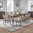 Yuki 72-88 Inch Extendable Dining Table Set With 8 Off White Chairs