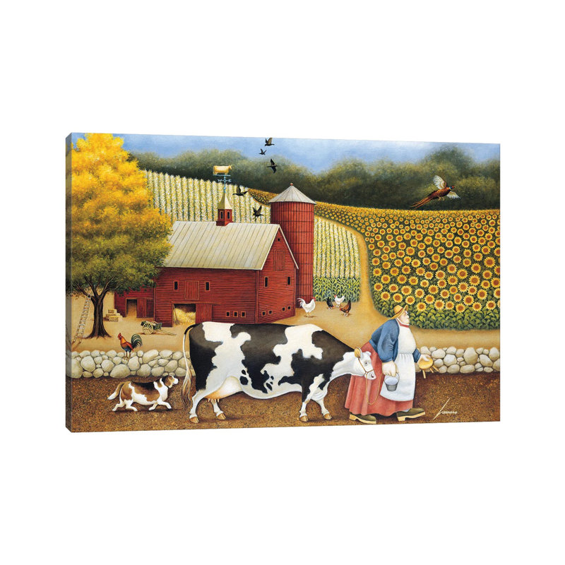 Aunt Sadie's Farm by Lowell Herrero - Wrapped Canvas Painting, 66.04 cm H x 45.72 cm W x 1.91 cm D