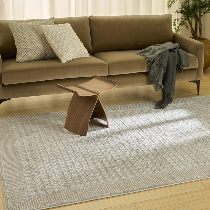 Rassow Multicolor Modern Indoor Rug, Rectangle 5' x 7', Beige