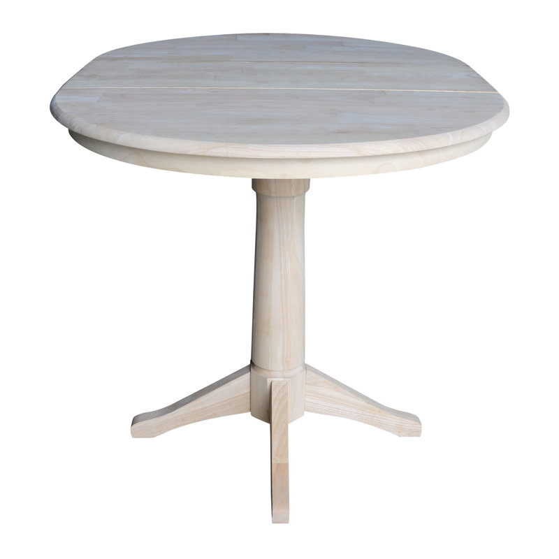 Henington Extendable Solid Wood Dining Table, Unfinished