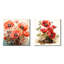 Red Serene Poppy Meadows I - ensemble de 2 reproductions d'art sur toile coquelicot-102579409-102579410