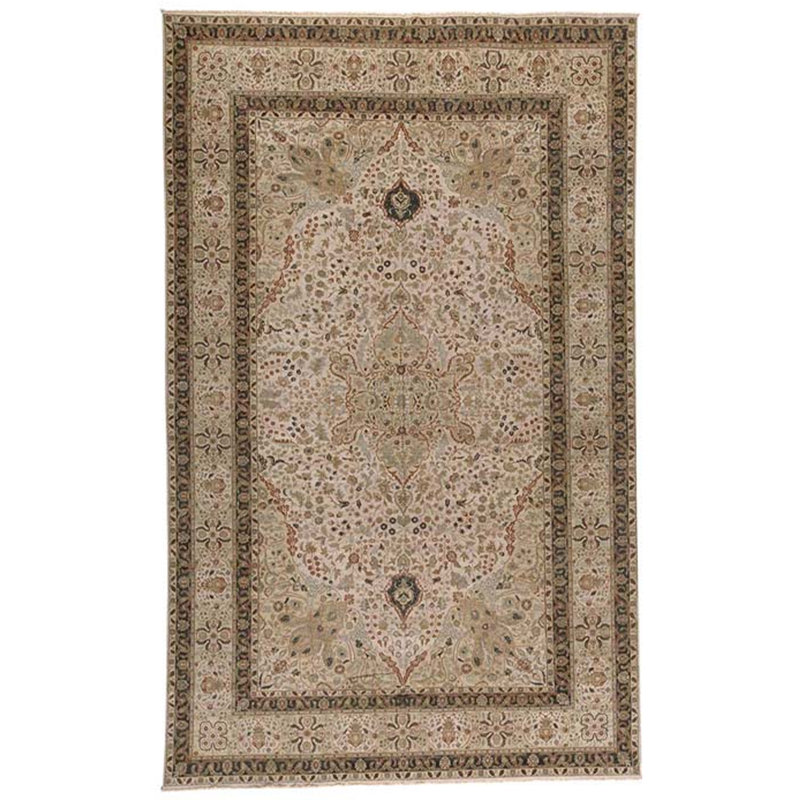 Tapis beige / rouille de haute qualité