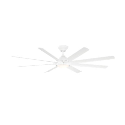 Hydra 8 - Blade Indoor/Outdoor LED Smart Ceiling Fan With Wall Control and Light Kit Included, Works With Alexa and iOS or Android App