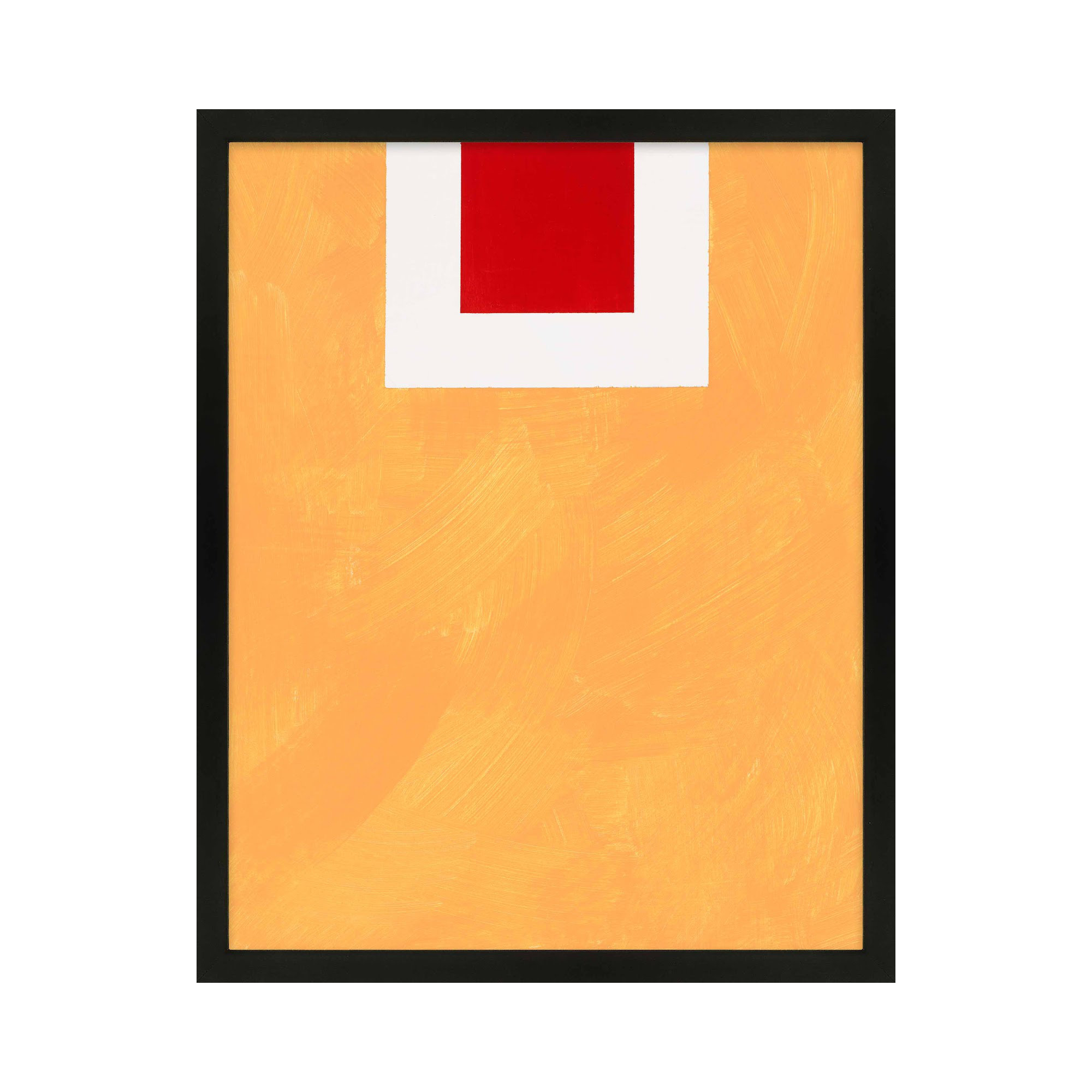 Square Sunrise by Robert Kamnatnik, Black Framed Paper, 38" H x 30" W x 1.25" D