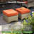 7 - Person Wicker Outdoor Conversation Set, Patio Sofa & Swivel Chair Set with Cushions-2060967966