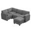 Canapé modulaire 5 places avec accoudoirs coussinés-1042792961-1042792963