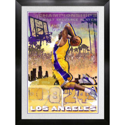 Basketball Los Angeles Tribute, reproduction encadrée
