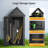 Outdoor Resin Storage Cabinet with Hooks and Lock Ring-113062695