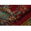 Tapis traditionnel rouge en laine à médaillon 3 x 5