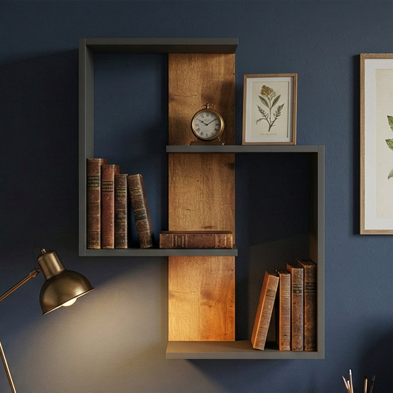 Nexus 3 Tiers Geometric Floating Display Shelf -  Wall Shelf