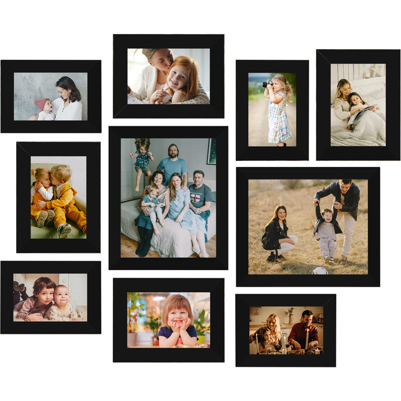 Ensemble de 10 cadres photo, collage de cadres muraux Gallery, Noir