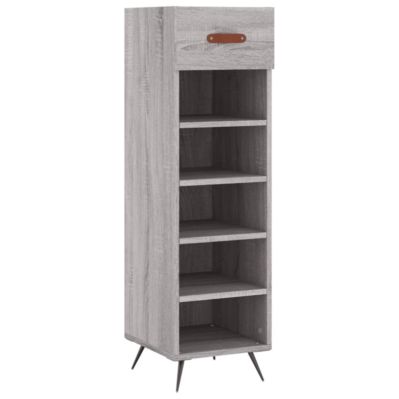 5 Pair Shoe Storage Cabinet, Grey Sonoma