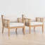 Ensemble de 2 chaises de patio pour l'extérieur, bois d'acacia, corde tissée à la main, style bord de mer moderne, patio